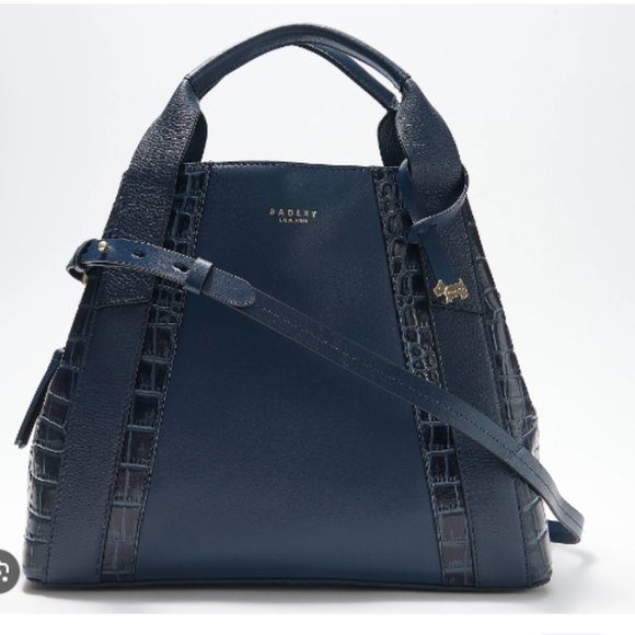 Radley London Baylis Road Faux Croc Medium Multiway Grab - Navy Blue- Never used - Picture 2 of 13